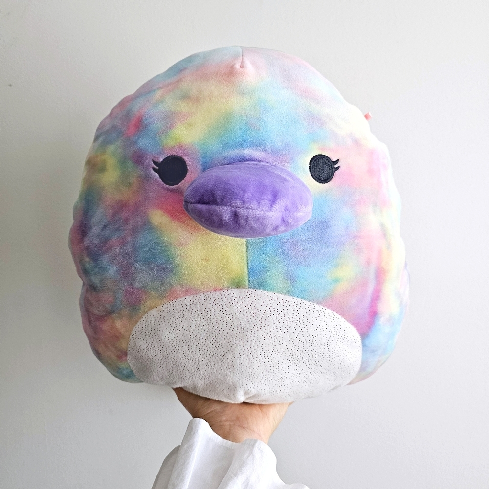 🌈 Squishmallows Rainbow Tie-Dye Platypus Plush 16" – Kellytoy Jazwares 2022